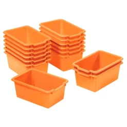 ECR4Kids Scoop Front Storage Bins, Cubby Compatible, Multipurpose Basket, 15-Piece -Home Storage Store GUEST e35224da b9c4 49c9 8715 555d7f254fd2