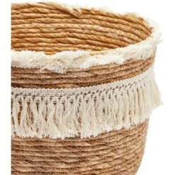 Okuna Outpost 2-Pack Boho Themed Style Woven Baskets For Storage, Home Decorative Organizer (2 Sizes) -Home Storage Store GUEST e3a19338 1626 4cf2 945f c922f43204d4