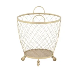 2pk Modern Metallic Rolling Baskets Gold - Olivia & May -Home Storage Store GUEST e413908c 2cfe 4964 ad3d 341b1f4b1909