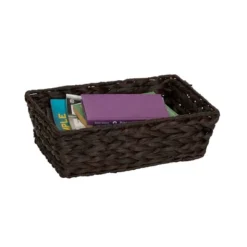 Household Essentials Set Of 4 Hyacinth Stained Baskets Brown -Home Storage Store GUEST e6f3bd3e 614b 4687 88bf d926777b8809