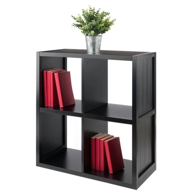 27" Timothy Shelf 2X2 Slots Black - Winsome 5 27" Timothy Shelf 2X2 Slots Black - Winsome - Image 5