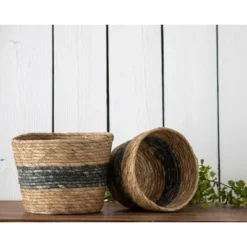 Set Of 2 Blue Cattail Decorative Storage Baskets - Foreside Home & Garden 6 Set Of 2 Blue Cattail Decorative Storage Baskets - Foreside Home & Garden -Home Storage Store GUEST ea2a2b8e b16f 48d7 b8a3 d296f082ac0b