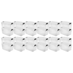 Sterilite 70 Quart Clear Plastic Stackable Storage Container Bin Box Tote With White Latching Lid Organizing Solution For Home & Classroom -Home Storage Store GUEST eb3c1651 a9bd 4585 be5c adcf726e87ff