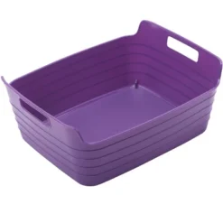 ECR4Kids Bendi-Bins With Handles, Flexible Plastic Storage, 13in X 10in, 6-Piece -Home Storage Store GUEST eb4d15eb ba15 47f4 b227 6c7ed81a68b1