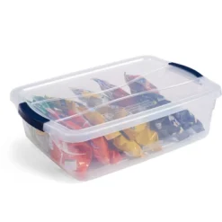 Rubbermaid Cleverstore Home Office Organization 16 Quart Latching Stackable Plastic Storage Tote Container With Lid , Clear (12 Pack) -Home Storage Store GUEST f2fd11ce 194c 40f3 9592 e5243dfe3610