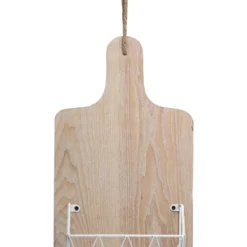 White Metal, Wood & Jute Wall Basket - Foreside Home & Garden -Home Storage Store GUEST f395e327 a40c 4641 8415 9e28830f69b5