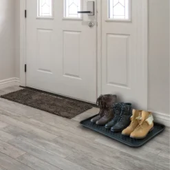 Large All-Weather Indoor/Outdoor Boot Tray - Weather-Resistant Plastic Shoe Mat With Raised Edge For Entryways, Decks, And Patios By Stalwart (Black) -Home Storage Store GUEST f83ba291 643b 46b2 afce 274fcd118c55