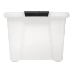 IRIS Stack And Pull Clear Storage Bin With Lid Natural -Home Storage Store GUEST fa0b2bfd 986e 4532 8339 ef9b521ef9c2