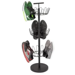 BirdRock Home Internet's Best 3-Tier Metal Shoe Tree (18 Pair) - Black Finish -Home Storage Store GUEST fa3d00c6 be9c 482e ae6e 4cc06b894c77