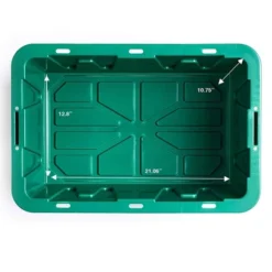 HOMZ 4415MXDC.02 Durabilt 15 Gallon Heavy Duty Impact Resistant Stackable Holiday Storage Tote With Snap-Fit Lid, Green/Red (2 Pack) -Home Storage Store GUEST fa726361 20f7 4528 a2dd 7a9ad6117615