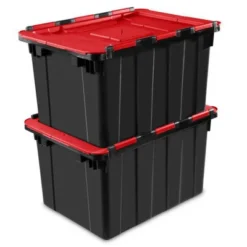 Sterilite 12 Gallon/45 Liter Hinged Lid Industrial Tote (6 Pack) | 14619006 -Home Storage Store GUEST faa063bd 6b78 428e 98b1 025fa9dea906