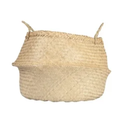 Seagrass Basket With Handles 12" X 19" Natural - Storied Home -Home Storage Store GUEST fb4181fd 0c78 4b33 bec8 aa53d9f6cafc