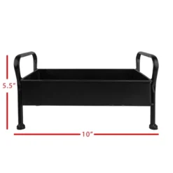 Footed Caddy Black Metal - Foreside Home & Garden -Home Storage Store GUEST fc1890bb a247 450f 8529 bf783a930850