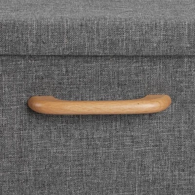 MDesign Soft Textured Fabric Home Storage Organizer Box, 2 Pack 7 MDesign Soft Textured Fabric Home Storage Organizer Box, 2 Pack - Image 7