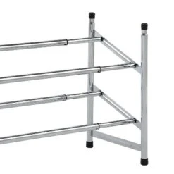Organize It All Expandable 2 Tier Shoe Rack Chrome -Home Storage Store GUEST fd30dba3 84fc 449d b46d f1663e70b34b