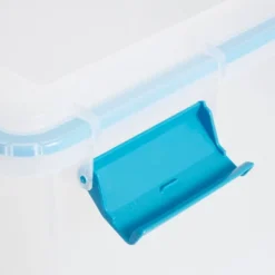 Sterilite 32 Quart Stackable Clear Plastic Storage Tote Container With Blue Gasket Latching Lid For Home And Office Organization, Clear -Home Storage Store GUEST febc9acc 4c17 4452 955d 298b31535020